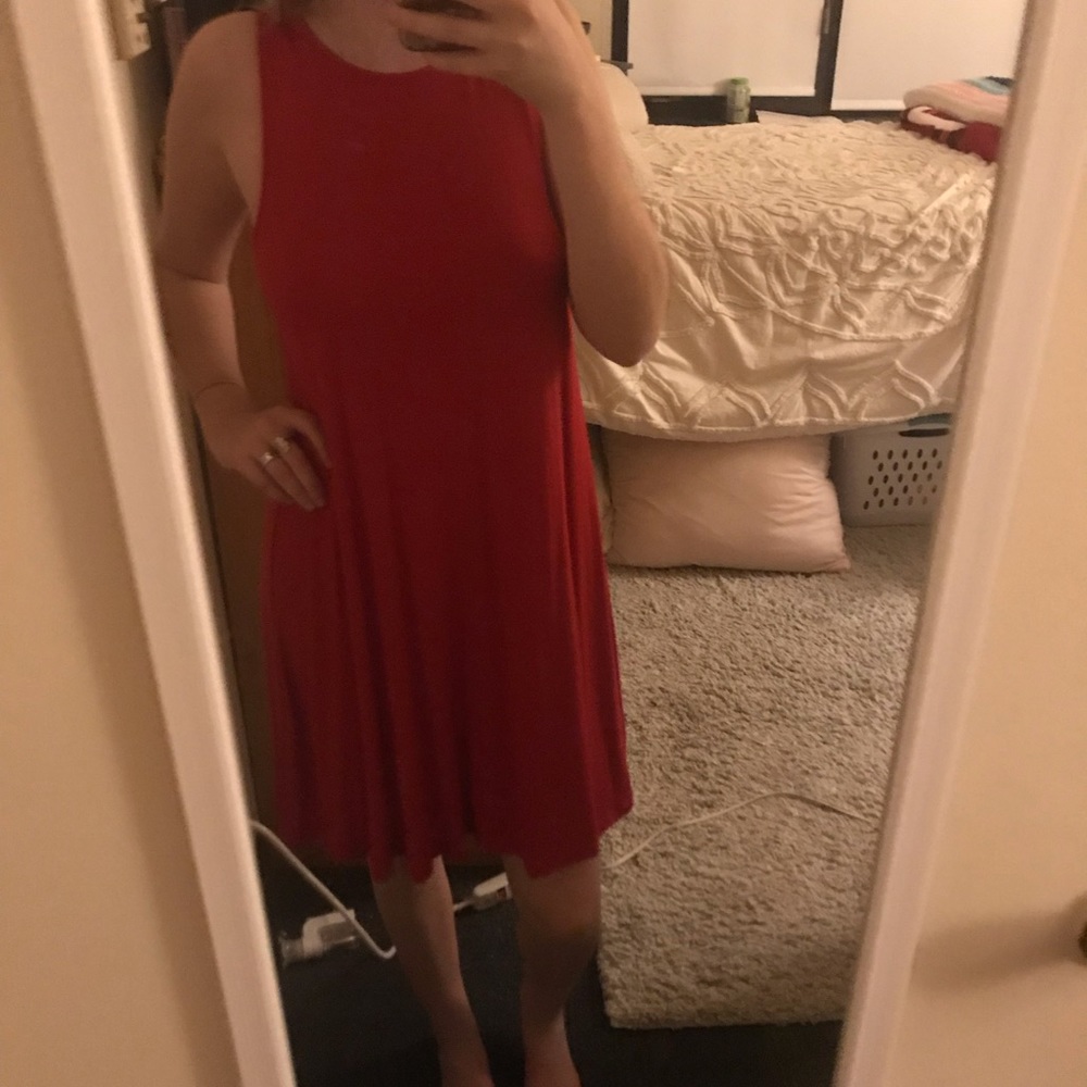 Simple, Red T-Shirt Dress. New with Tags.